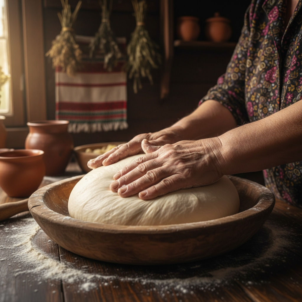 Замесено тесто за питка